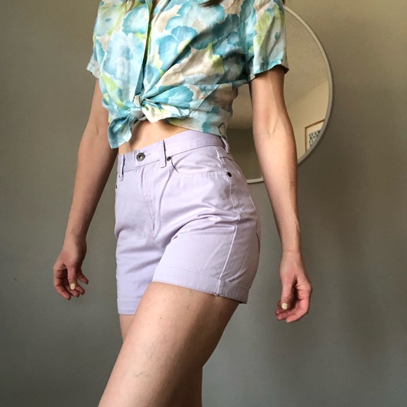 Vintage Pants - Vintage lilac high rise shorts
